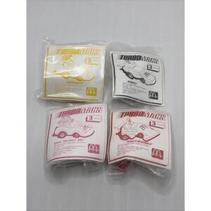 Vintage 1988 McDonalds Turbo Macs Birdie Hamburglar Grimace Ron Complete Set 4